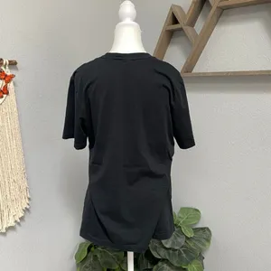 Nike Black White Swoosh Gold Air Short Sleeve Tee Shirt Grunge Alt Streetwear thumbnail 4