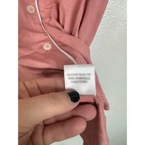 Birdy Grey Dusty‎ Rose Pink Bamboo Pajama Set Short Sleeve Shorts XS 010603 thumbnail 6