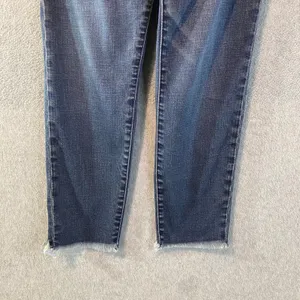Abercrombie & Fitch Harper Low Rise Ankle Women's Size 27/4s Blue‎ Raw Hem EUC thumbnail 6