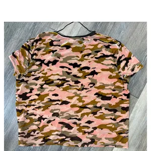 We The Free Pink Camo Crewneck Tee Short Sleeve T-Shirt XS thumbnail 7