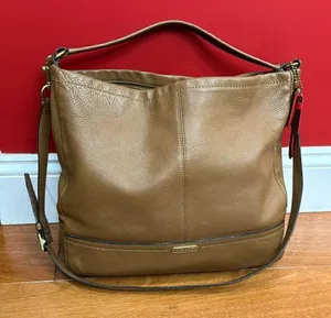 Coach British Tan Leather Hobo‎ Adj. Strap 2 Way Shoulder Zip Close thumbnail 1