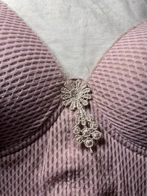 Euro Blush Pink Textured Bustier Crop Top thumbnail 3