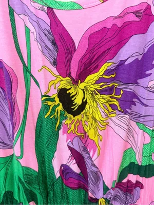 Express Pink, Purple & Green Floral Romper thumbnail 5