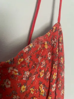 Urban Outfitters Red Floral Tiered Maxi Dress thumbnail 3