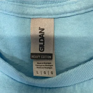 Gildan Light Blue Crewneck Tee | Oversized Cotton T-Shirt Women’s Size Large thumbnail 4
