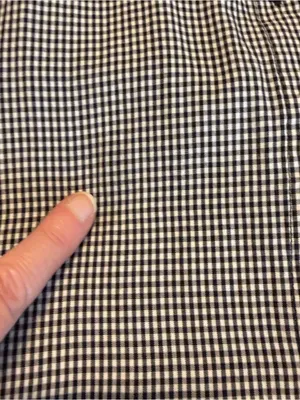 Motf Black White Gingham Blouse Top Women’s Size Large Office Business Classic thumbnail 6