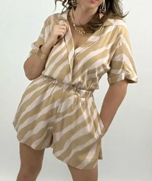 Mustard Seed The Camille Romper Linen‎ Blend thumbnail 1