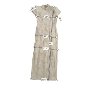 r-wear Rampage Maxi Dress 9 NWT Floral Cheongsam 90s y2k Jacquard Chinoiserie thumbnail 7