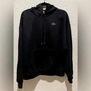 Alo Yoga NWT Accolade Hoodie Black Size M oversized Unisex thumbnail 5