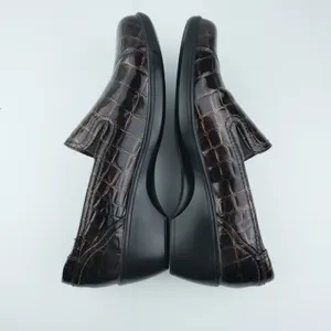 Clarks Loafers Women 8M Brown Croc‎ Embossed Patent Wedge Bendables 38634 thumbnail 7