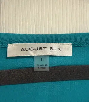 August Silk Women's Short Sleeve Shirt ~ Size L thumbnail 3