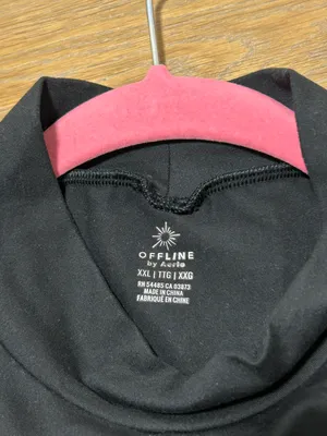 Aerie XXL black crop top thumbnail 4