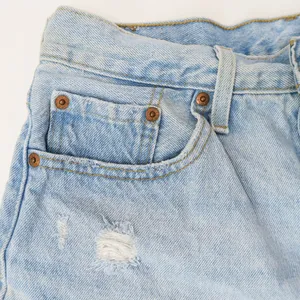 Levi’s High Waisted Light Wash 501 Denim Shorts thumbnail 4
