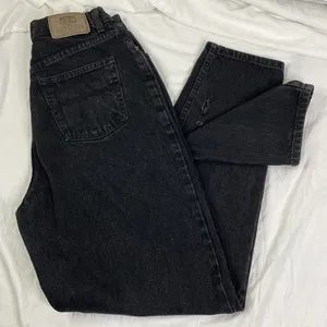 Route 66 Jeans Womens Black Relaxed Fit High Waist Denim Pants Casual *FLAW* GUC thumbnail 2