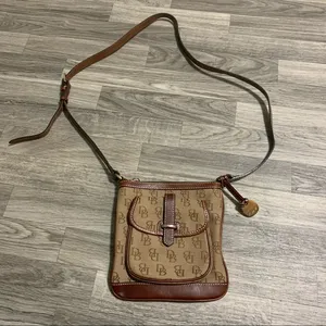 Dooney & Bourke Leather and Canvas Crossbody Signature/Logo Purse thumbnail 1