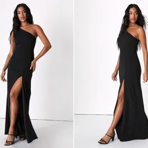 LULU's Sexy Prom Wedding Elegant Classic One Shoulder Mermaid Trumpet Maxi thumbnail 3