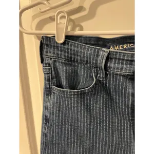 American Eagle Skinny Jeans‎ Pinstripe Blue Ne(x)t Level Stretch 10S Dark Wash thumbnail 5