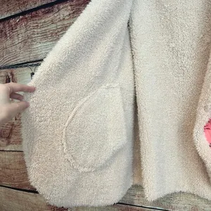 Urban Outfitters Inspired Beatriz Fuzzy Reversible Coat Jacket L Floral Fleece thumbnail 6