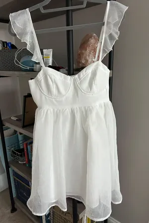 White Mini Dress Size M thumbnail 1