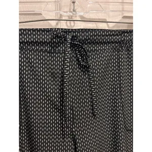 Albion Fit Black White Dash Print Jetsetter Joggers Ankle Zip Pants Womens Large thumbnail 3