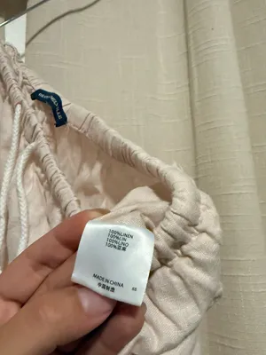 Brandy Melville Pale Pink Drawstring Linen Pants Joggers thumbnail 6