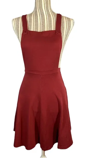 ASOS Maroon Sleeveless Crisscross Opened Back Mini Dress Women Sz 4 thumbnail 1