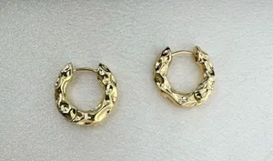 Irregular Small Gold Hoop Earrings for Women thumbnail 1