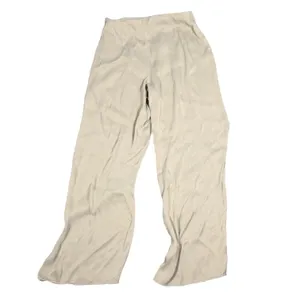 Zara Wide Leg Pants Womens XS Beige High Rise Pleated Flowy Pull On thumbnail 4