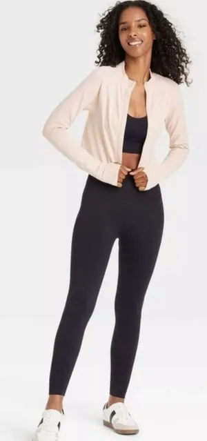 JoyLab Moon Cream Seamless Fitted (NWT Full Zip Jacket, thumbnail 1