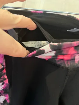 Free 2 B By Free Country Black and Pink Leggings Size Large thumbnail 3