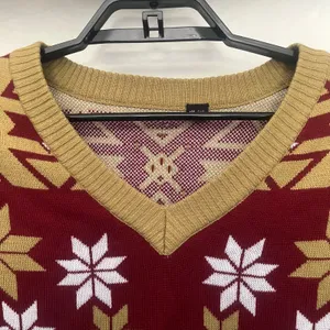 Foco FSU Seminoles Ugly Christmas Womens Sweater XL Retro VNeck Tailgate Holiday thumbnail 3