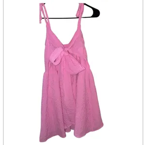 Lulus Cute and Sweet Pink Tie-Back Mini Skater Dress thumbnail 4