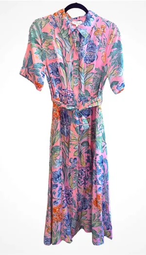 Women's Entro Greenwich Garden Midi Dress Size S thumbnail 1