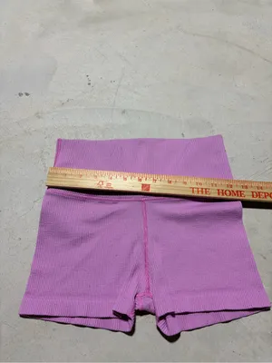 Aerie High-Waist Ribbed Pink Women’s Shorts small thumbnail 4