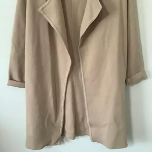 Chic‎ Wish Tan Minimalist Chic Normcore Cozycore Slouchy Open Front Cardigan OS thumbnail 3
