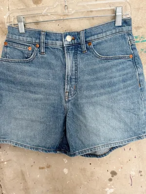 Madewell Light Blue High-Rise Denim Jean Shorts thumbnail 2