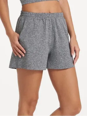 Women’s Vuori dream knit drawstring boyfriend shorts heather gray XS thumbnail 1