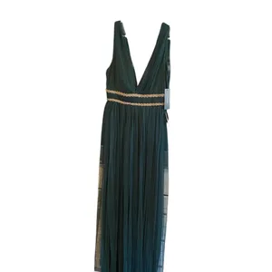 Lulus New Delightful Occasion Emerald Green Beaded Tulle Maxi NYE Dress Gown thumbnail 7