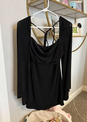 Black Long Sleeve Dress Hello Molly thumbnail 1