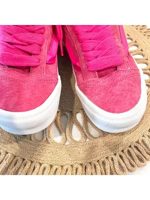 NWOT Vans Knu Skool Sneakers Pink Glo Leather Size W6 Skater Sporty thumbnail 6
