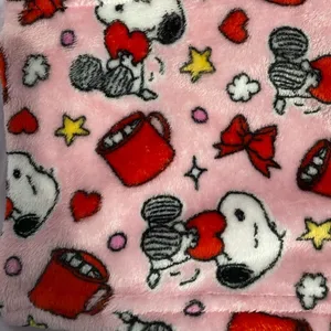 Target Snoopy Pink Lovely Night Plush Pajama Shorts Size L NWT thumbnail 2