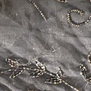 Adrianna Papell Charcoal Sheer Embroidered‎ Blouse Flaw Size 2 thumbnail 5