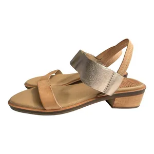 ANTHROPOLOGIE LATIGO slip on heeled strappy leather sandal 8.5M thumbnail 2