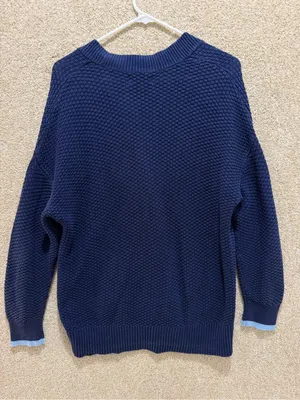 Aerie knit cardigan 100% cotton xs letterman college academia preppy letter A thumbnail 2