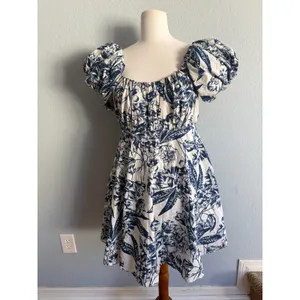 Abercrombie & Fitch Emerson Poplin Puff Sleeve Mini Dress thumbnail 2