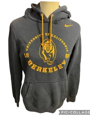 University of California Berkeley Women’s Nike Navy Blue & Gold Pullover Hoodie thumbnail 1