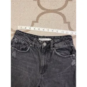 Garage Denim Street Wide Leg Black Distressed Jeans Size 00/23 Y2K thumbnail 3