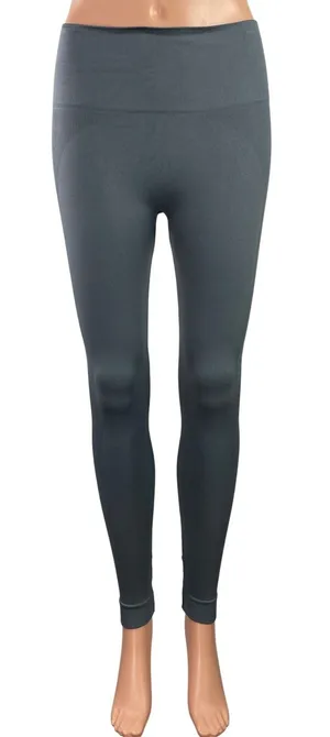 Set Active Women's Gray Mid Rise Yoga Workout Athletic Leggings Pants Size M thumbnail 1
