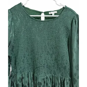 Baltic Born‎ Stockholm Smocked Dress Forest Green Women's Size 2XL thumbnail 3