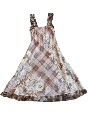 Free People Morning Dew Midi Dress Mixed Media Flowy Floral Size Medium NWT NEW thumbnail 10